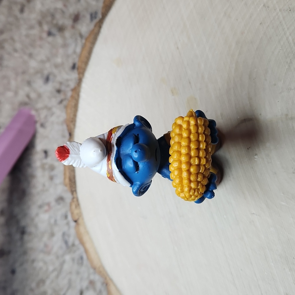 Smurfs Peyo Applause Thanksgiving Corn Figurine 1984